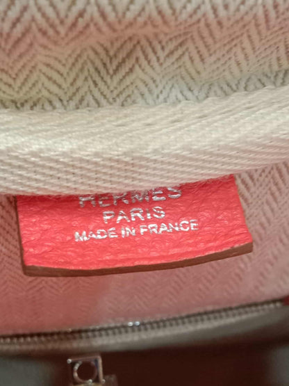 Hermes Victoria 35 Rose Jaipur Clemence Stamp R Square 2014