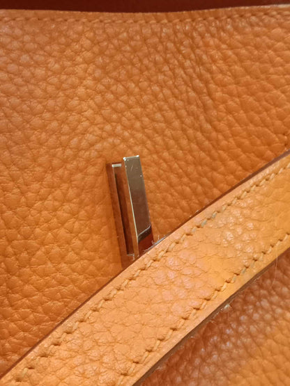 Hermes Birkin 35 Poppy Orange Clemence Stamp L Square 2008