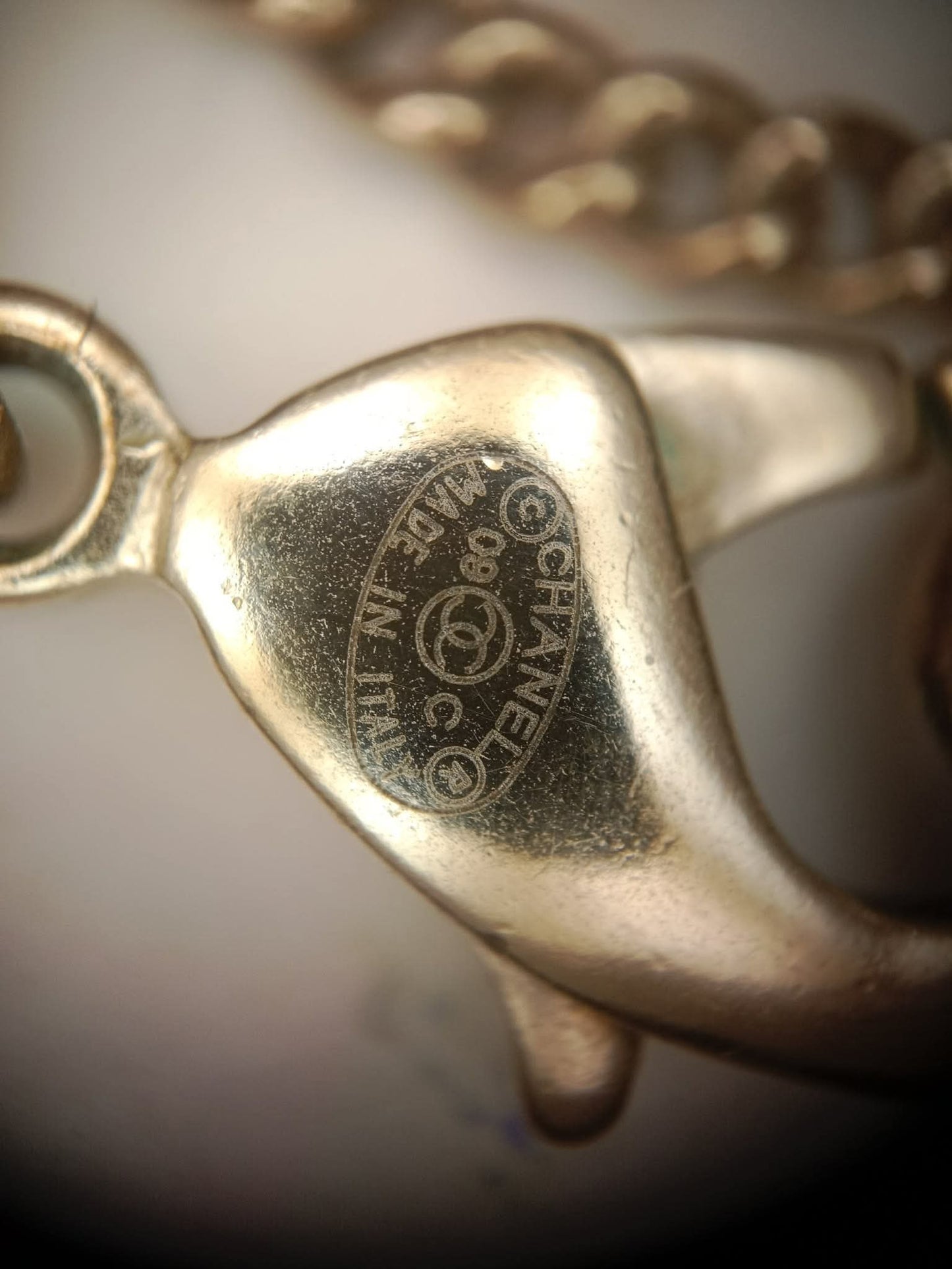 Chanel Crystal CC Pendant Crystal Necklace Silver