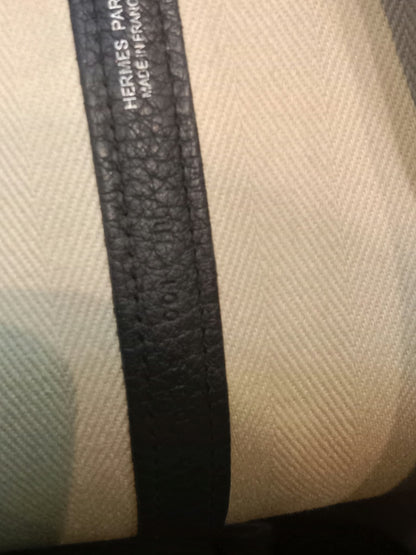 Hermes Garden Party 36 Beige/Noir Stamp D 2019
