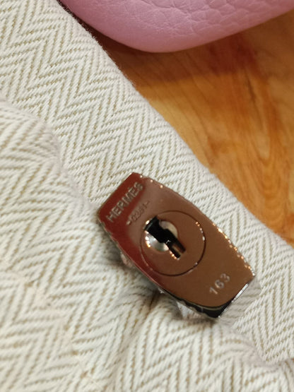 Hermes Picotin Lock 18 Rose Sakura Clemence Stamp Z 2021