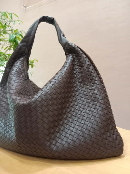 Bottega Veneta Intrecciato Espresso Woven Nappa Leather Maxi Bag