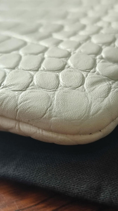 Chanel OCase Croc Embossed White Series 28