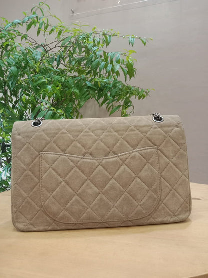 Chanel 2.55 Reissue Flap Bag Beige Suede Series 10