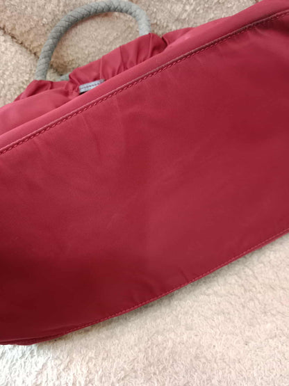 Prada Tessuto Nylon Top Handle Bag Red