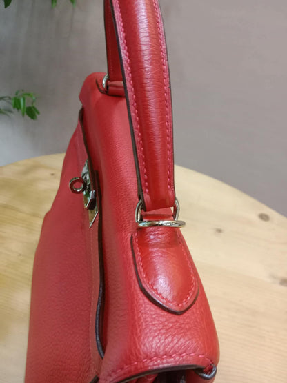 Hermes Kelly 32 Rouge Casaque Togo Stamp I Square 2005