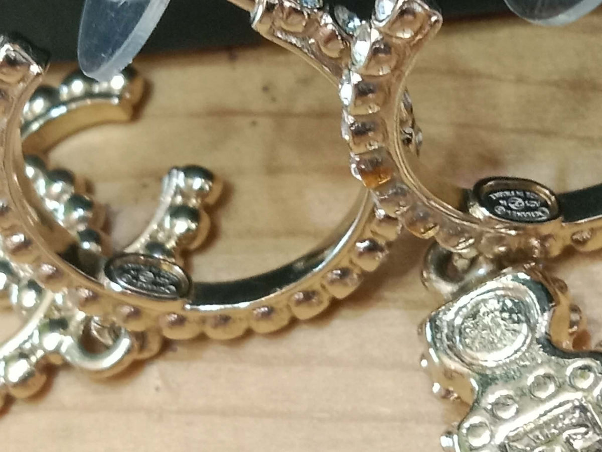 Chanel Drop Hoop Earrings