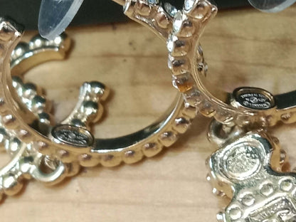Chanel Drop Hoop Earrings