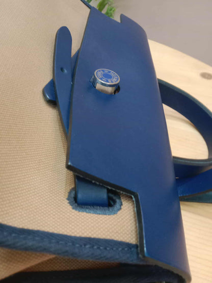 Hermes Herbag Ado Zip Backpack Canvas Bicolor Tan/Blue Stamp U 2022