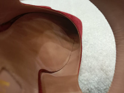 Aquazzura Blossom Suede Pointed Toe Mules Red Size 35.5