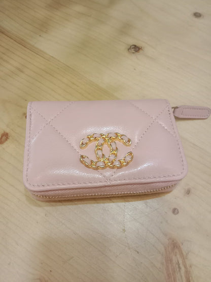 Chanel 19 Wallet Lambskin Pink Series 29