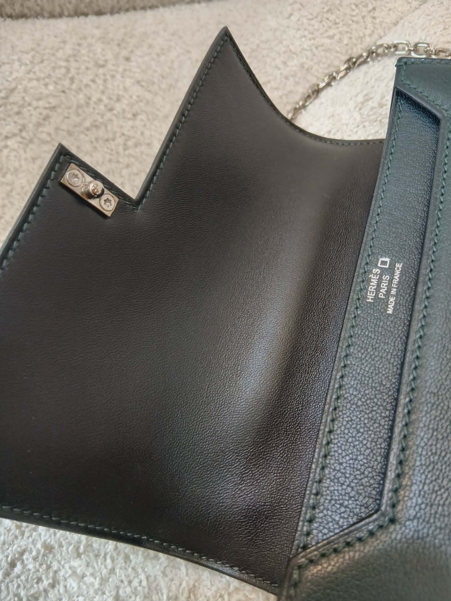 Hermes Sac Verrou Touch Chaine Mini Marquete Cypress Noir Stamp Y 2020