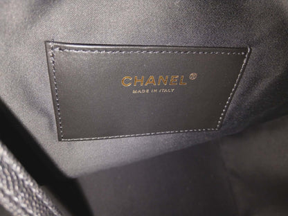 Chanel 25 Black Caviar Microchipped Fullset