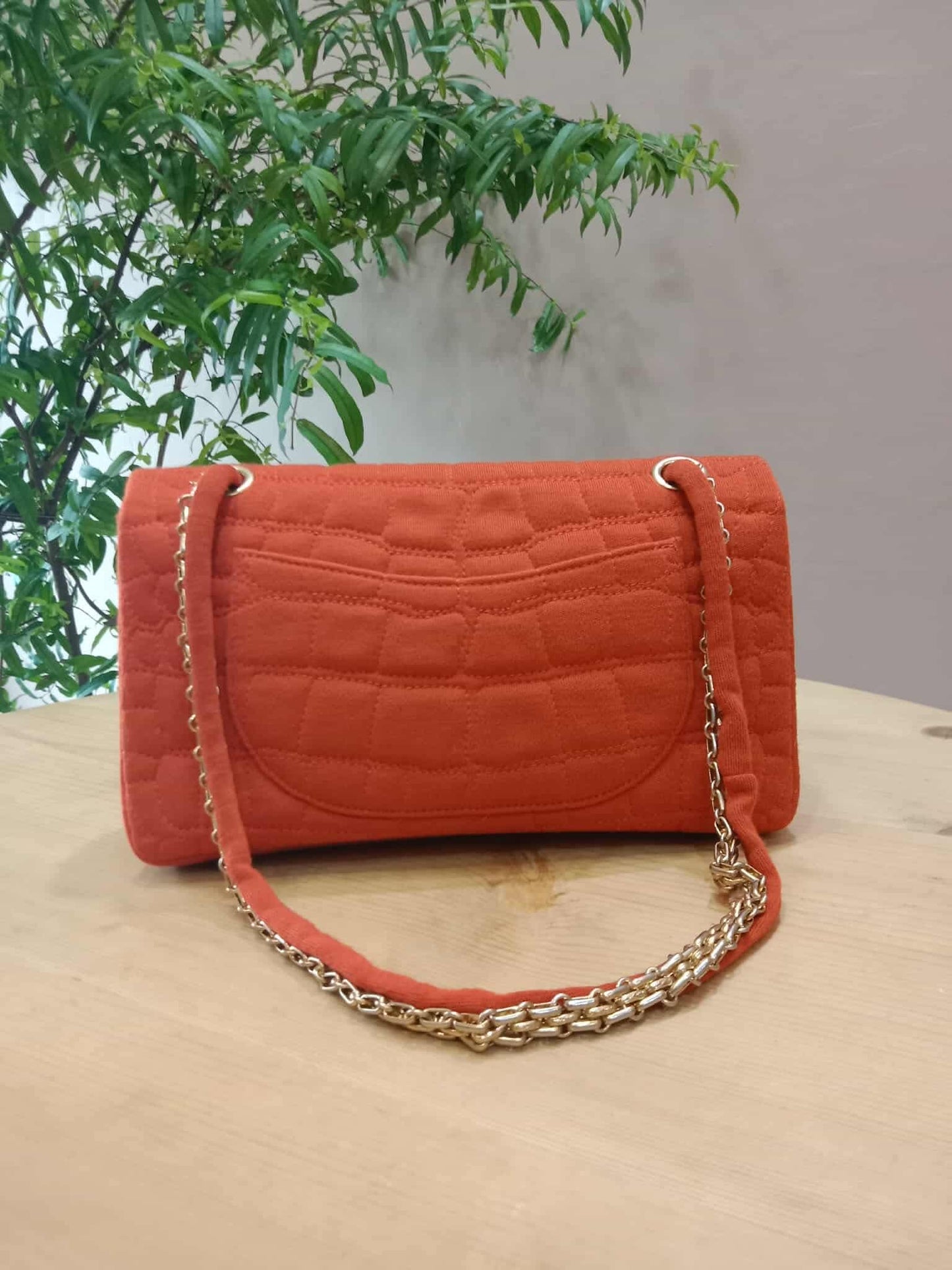 Chanel 2.55 Reissue Double Flap in Coral Jersey Fabric Series 11
