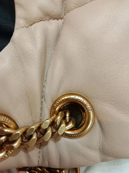 Saint Laurent Quilted Lambskin Lou Puffer Shoulder Bag