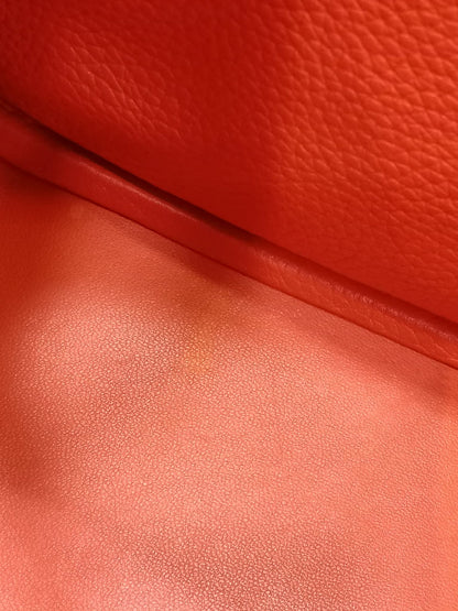 Hermes Lindy 26 Clemence Coral Red Stamp X 2016