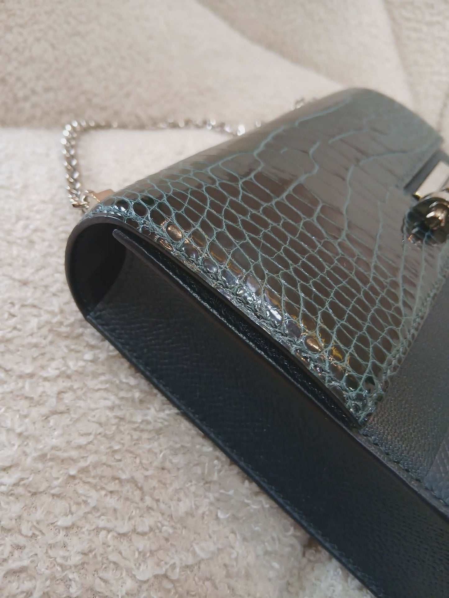 Hermes Sac Verrou Touch Chaine Mini Marquete Cypress Noir Stamp Y 2020