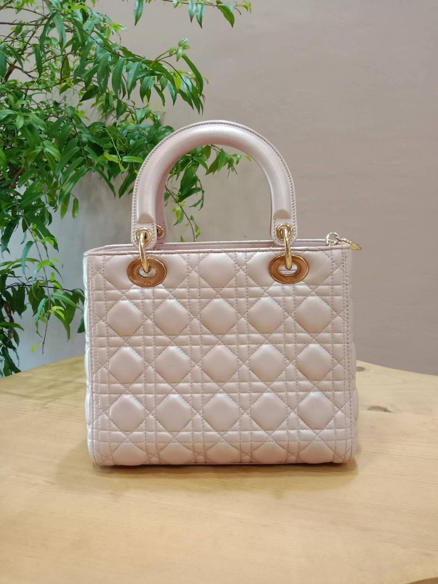 Christian Dior Cannage Lady Dior Powder Pink Medium