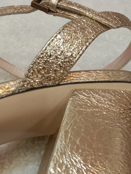 Gucci GG Marmont Sandals Metallic Gold Size 36