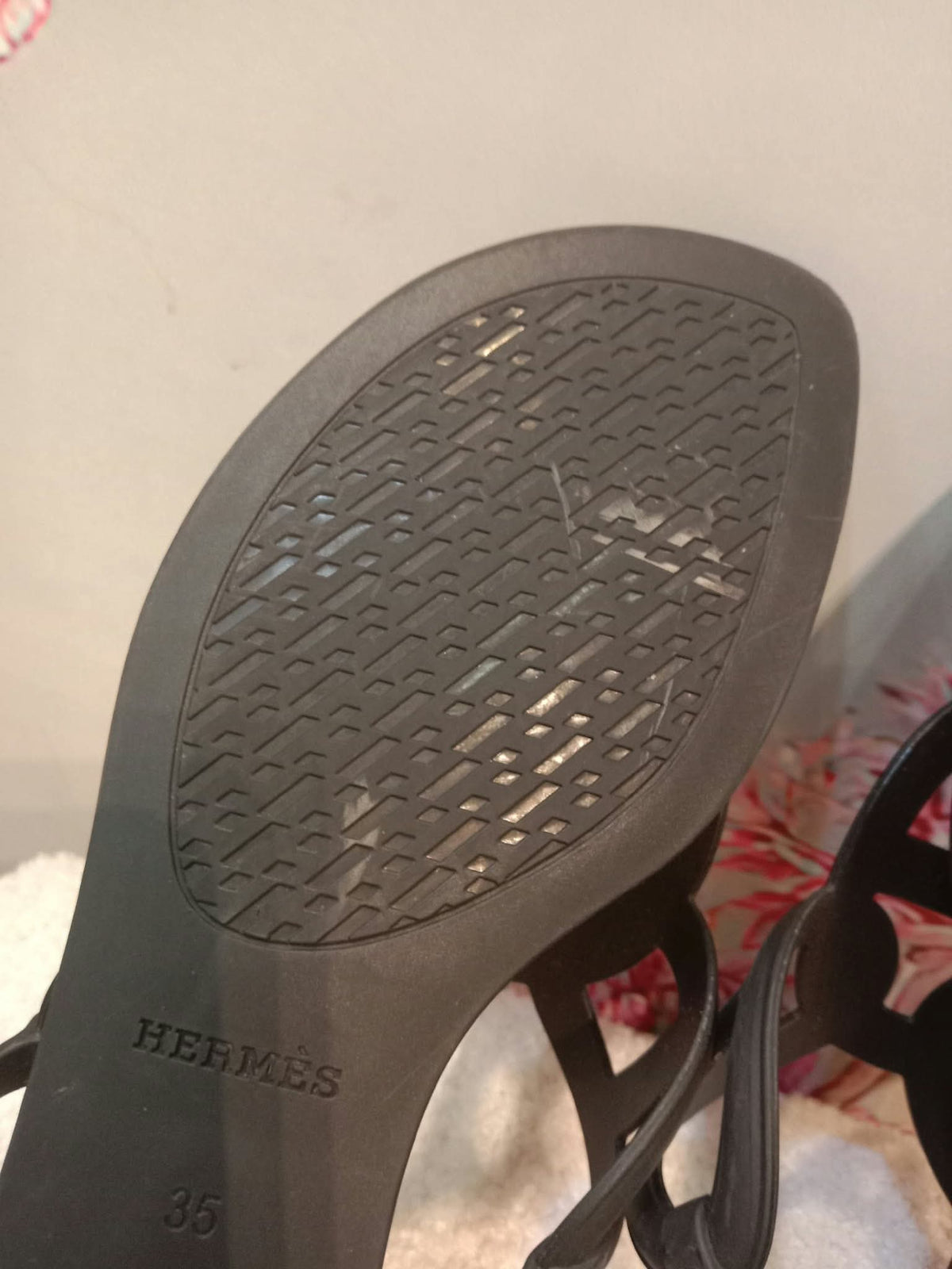 Hermes Egerie Sandals Black Size 35
