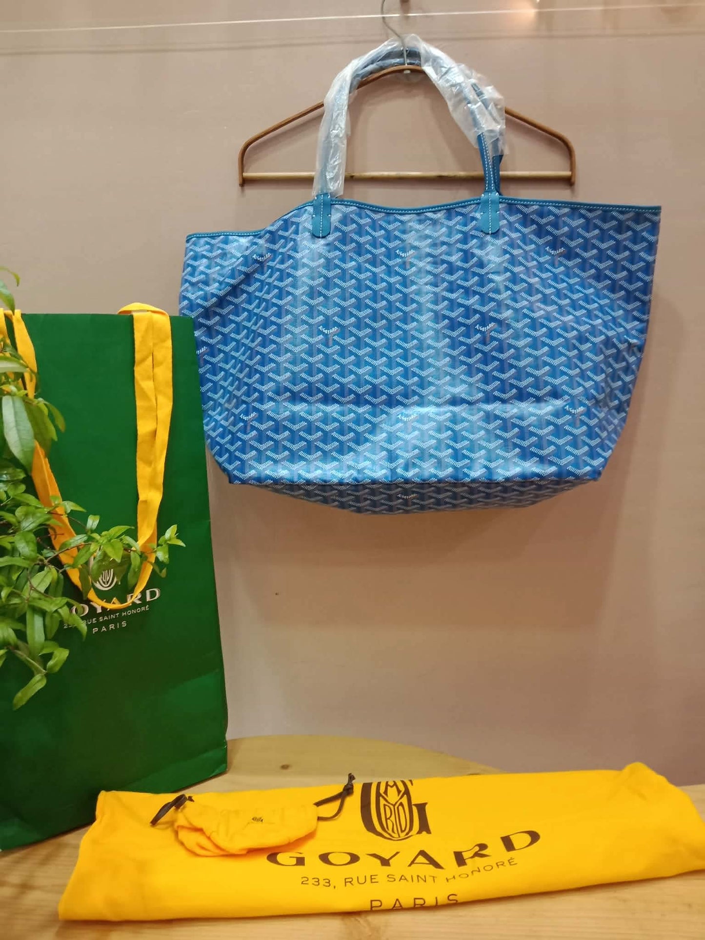 Goyard Saint Louis Tote Blue GM