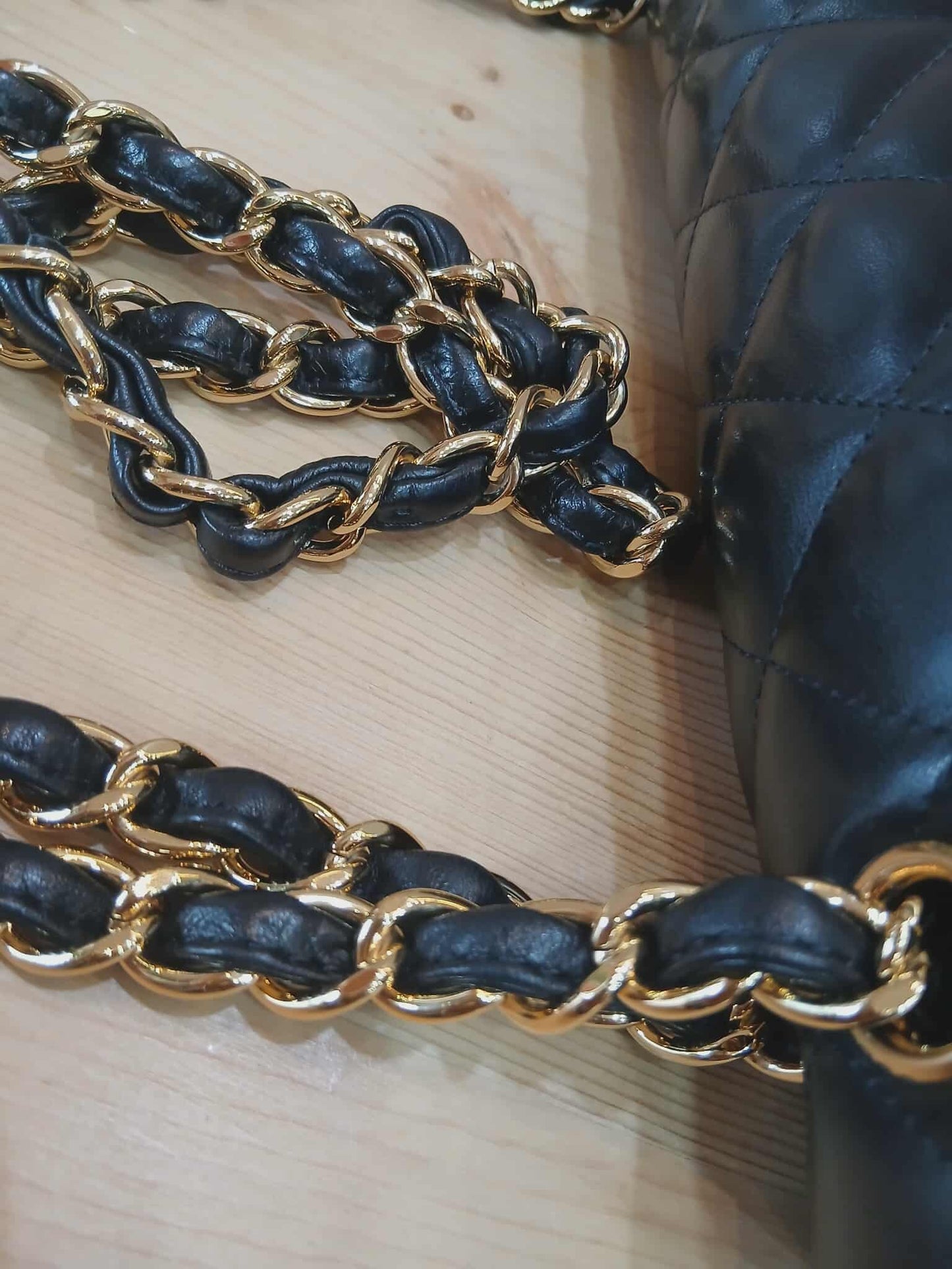 Chanel Double Flap Jumbo Lambskin Black Series 16