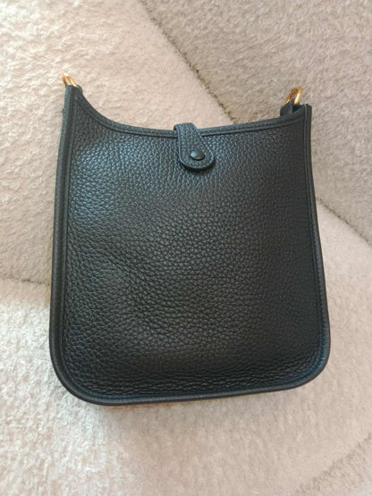 Hermes Mini Evelyne Noir Clemence Stamp U 2022