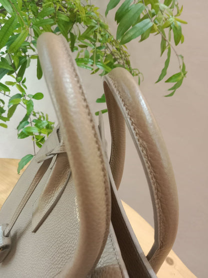 Saint Laurent Sac De Jour Taupe Grained Leather