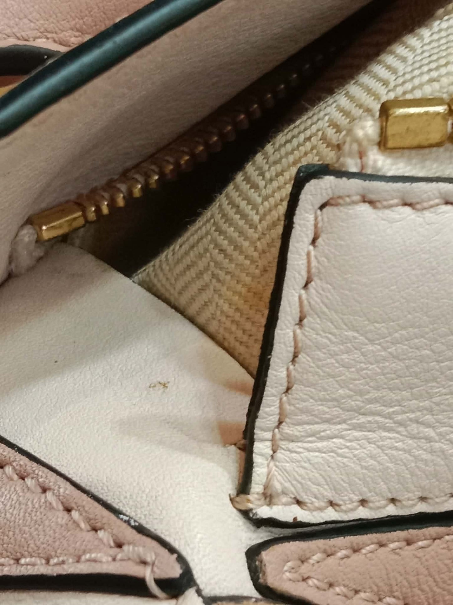 Loewe Suede Puzzle Bag Tricolor Blush Pink Medium