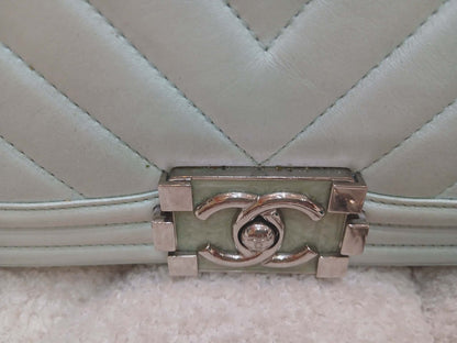 Chanel Leboy Chevron Iridescent Green Old Medium Series 25