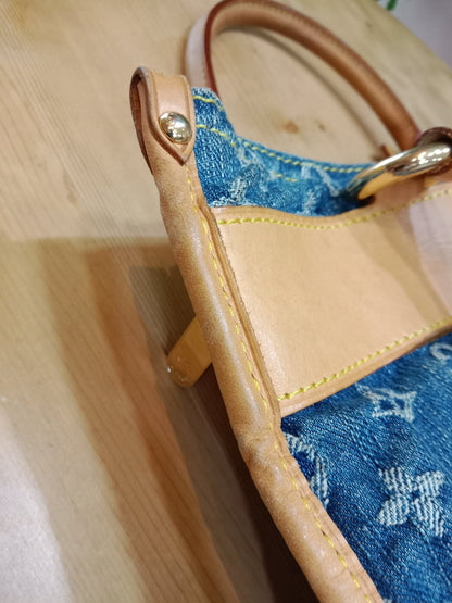 Louis Vuitton Monogram Denim Sac Plat Blue