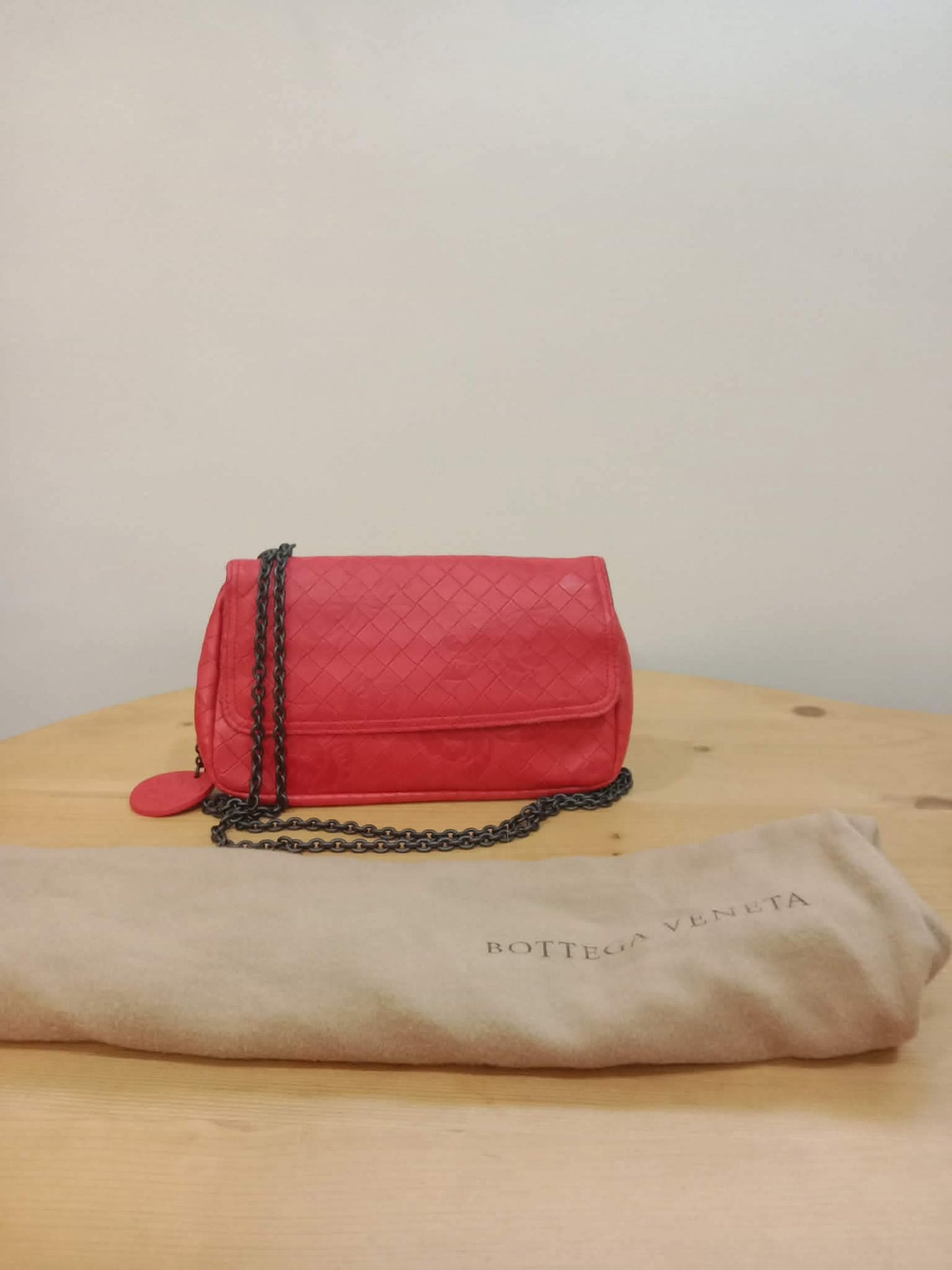 Bottega Veneta Olympia Nappa Butterfly Leather Bag Red