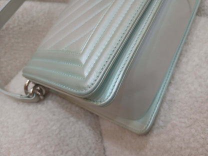 Chanel Leboy Chevron Iridescent Green Old Medium Series 25