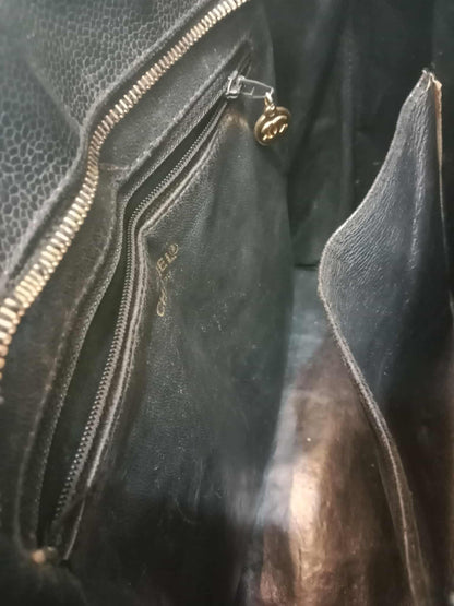 Chanel Medallion Black Caviar Series 7