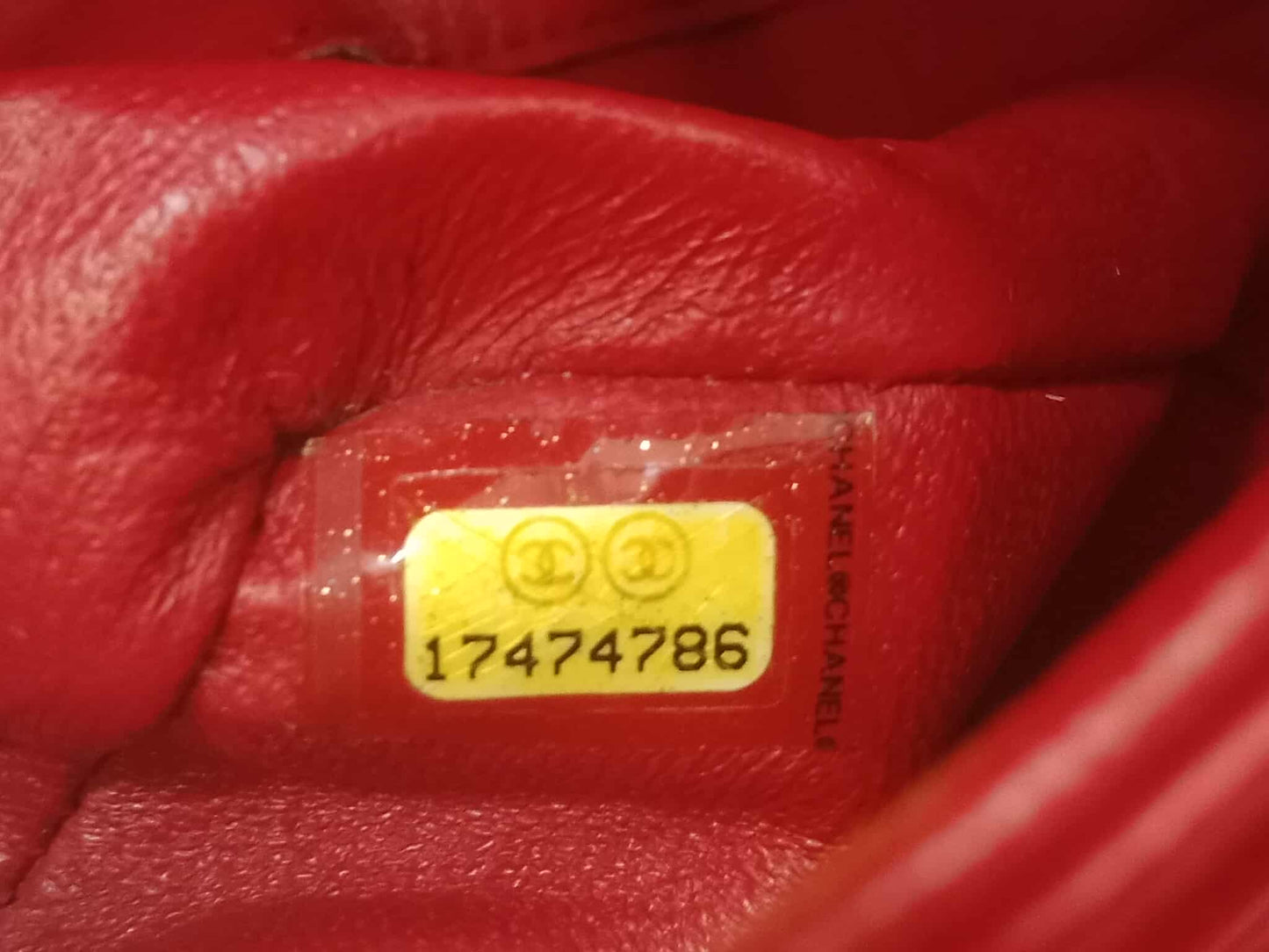 Chanel Timeless Red Quilted Lambskin Classic Double Flap Medium Series 17