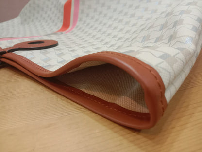 Moynat Paris Oh! Tote Ruban Monogram Canvas Beige