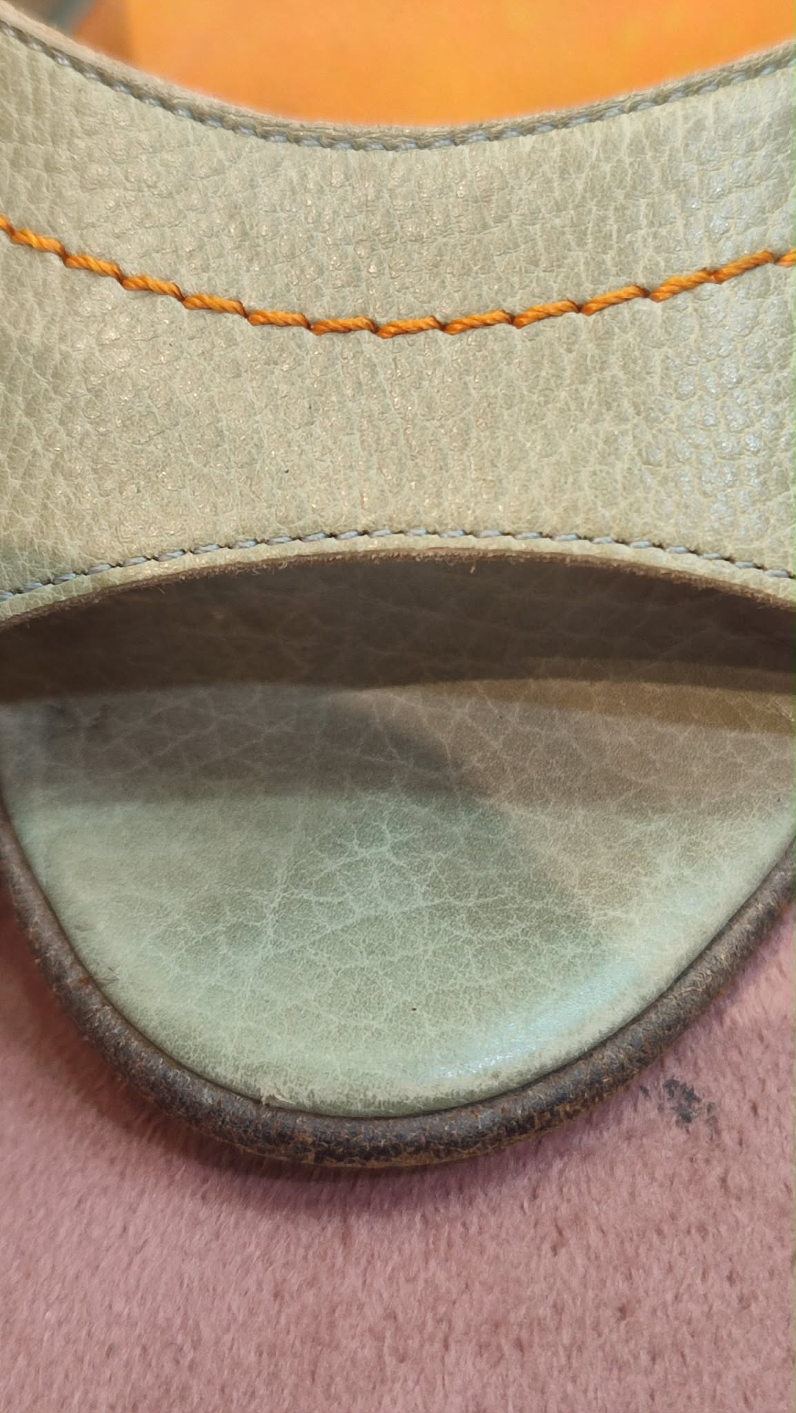 Hermes Peep Toe Slingback Heels Teal Size 36