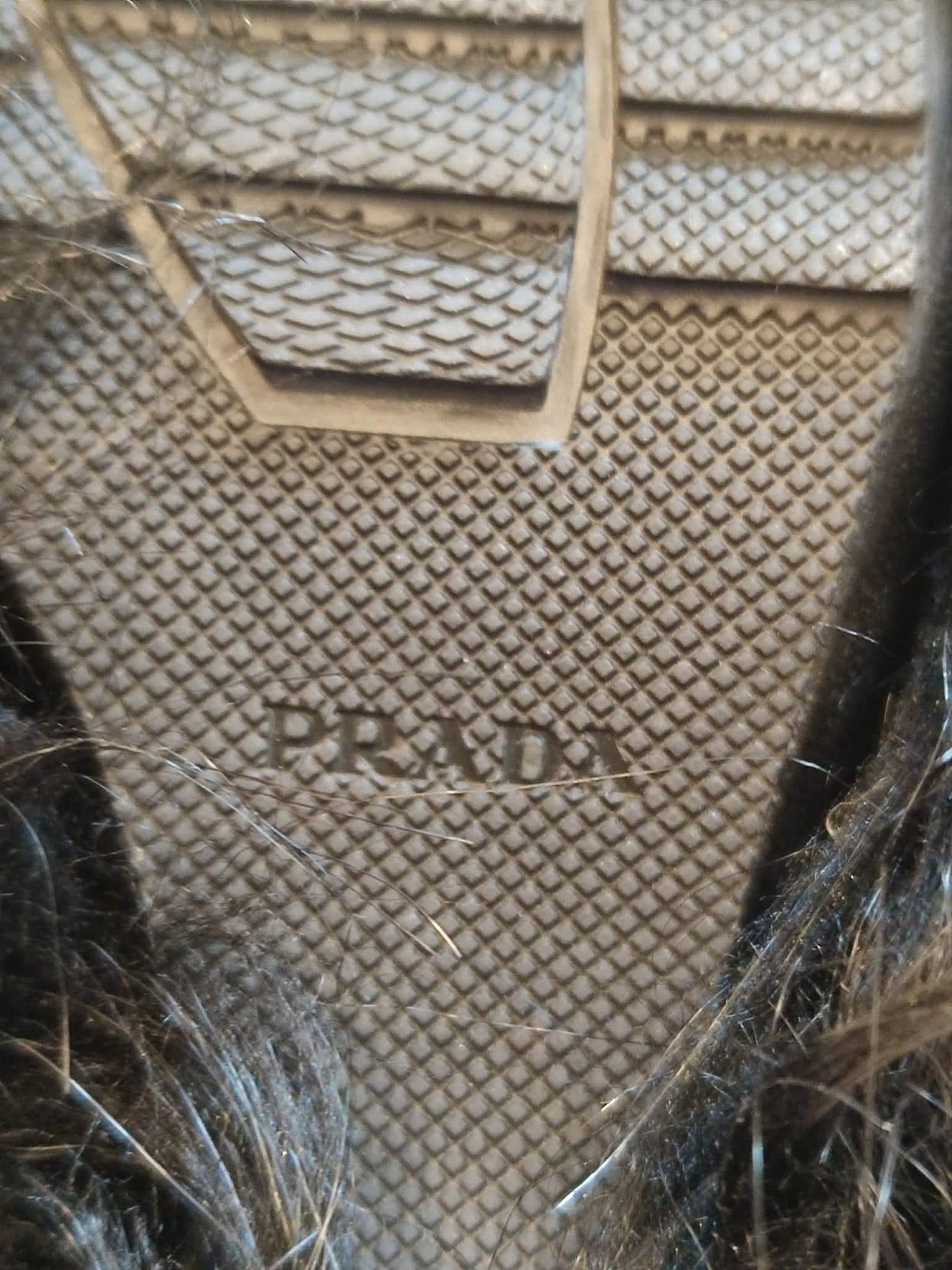 Prada Rossa Fur Black Boots Size 35