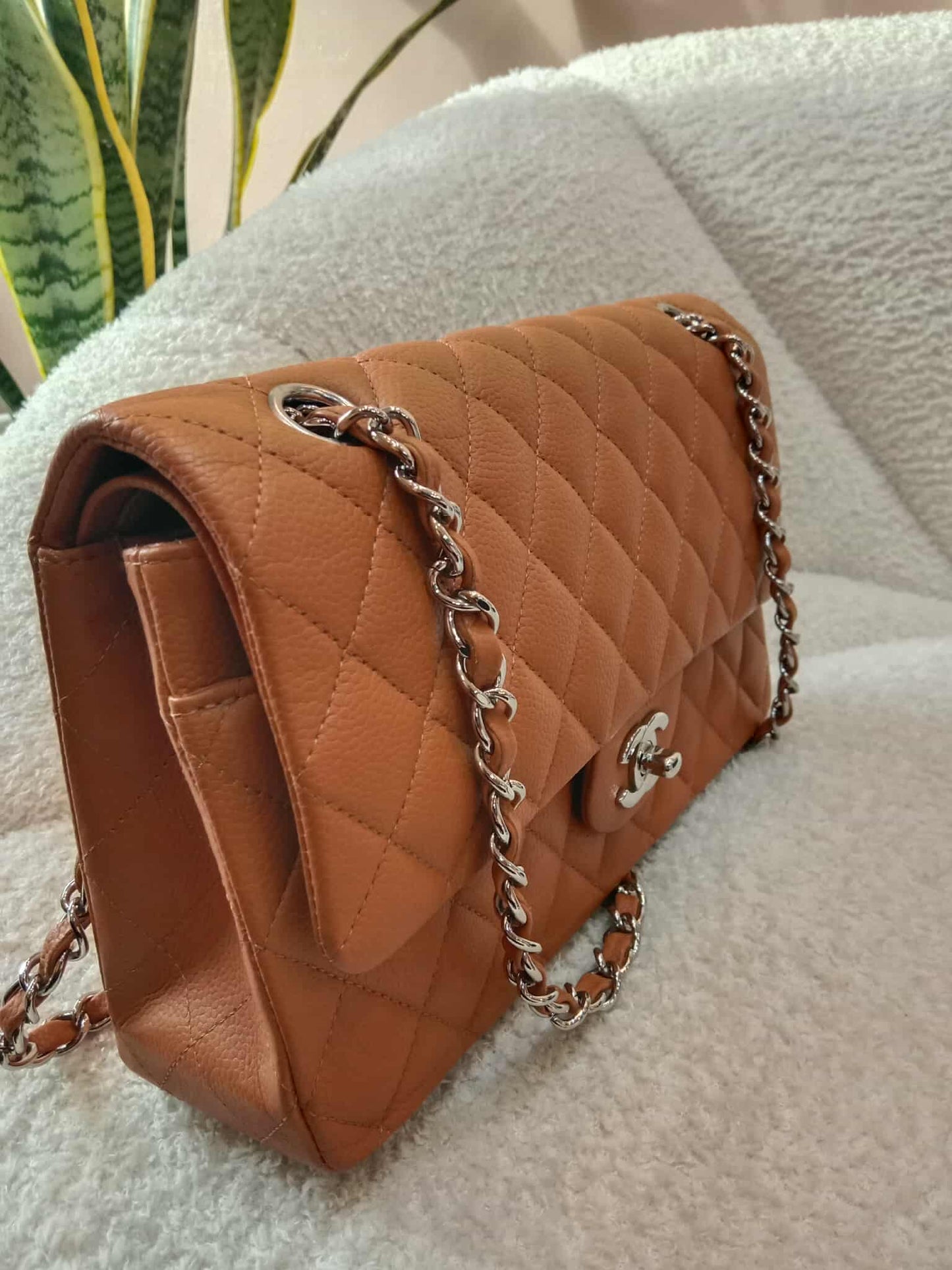 Chanel Classic Double Flap Medium Caramel Caviar Series 14