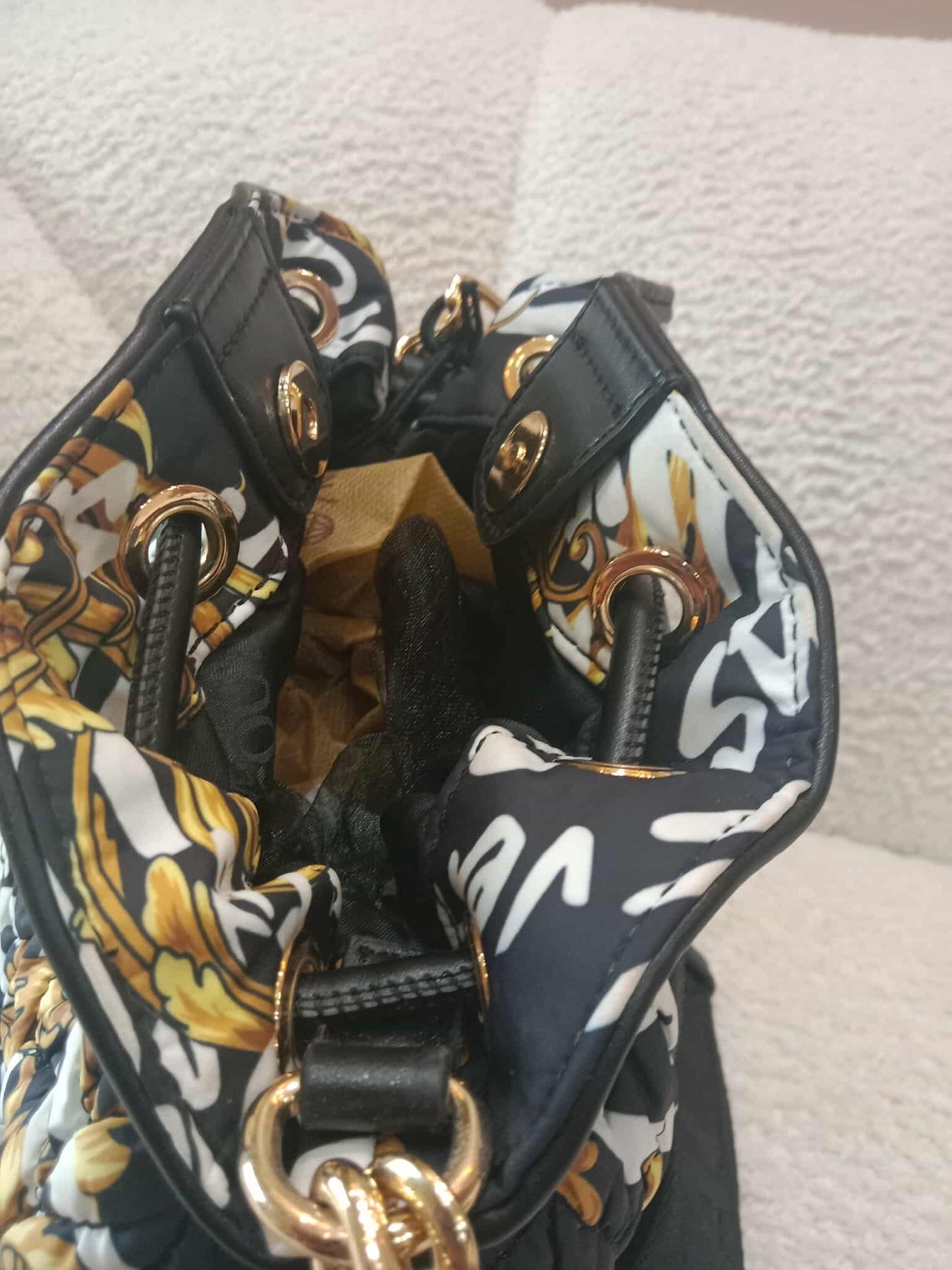 Versace Jeans Couture Crunchy Bucket Bag Baroque Print