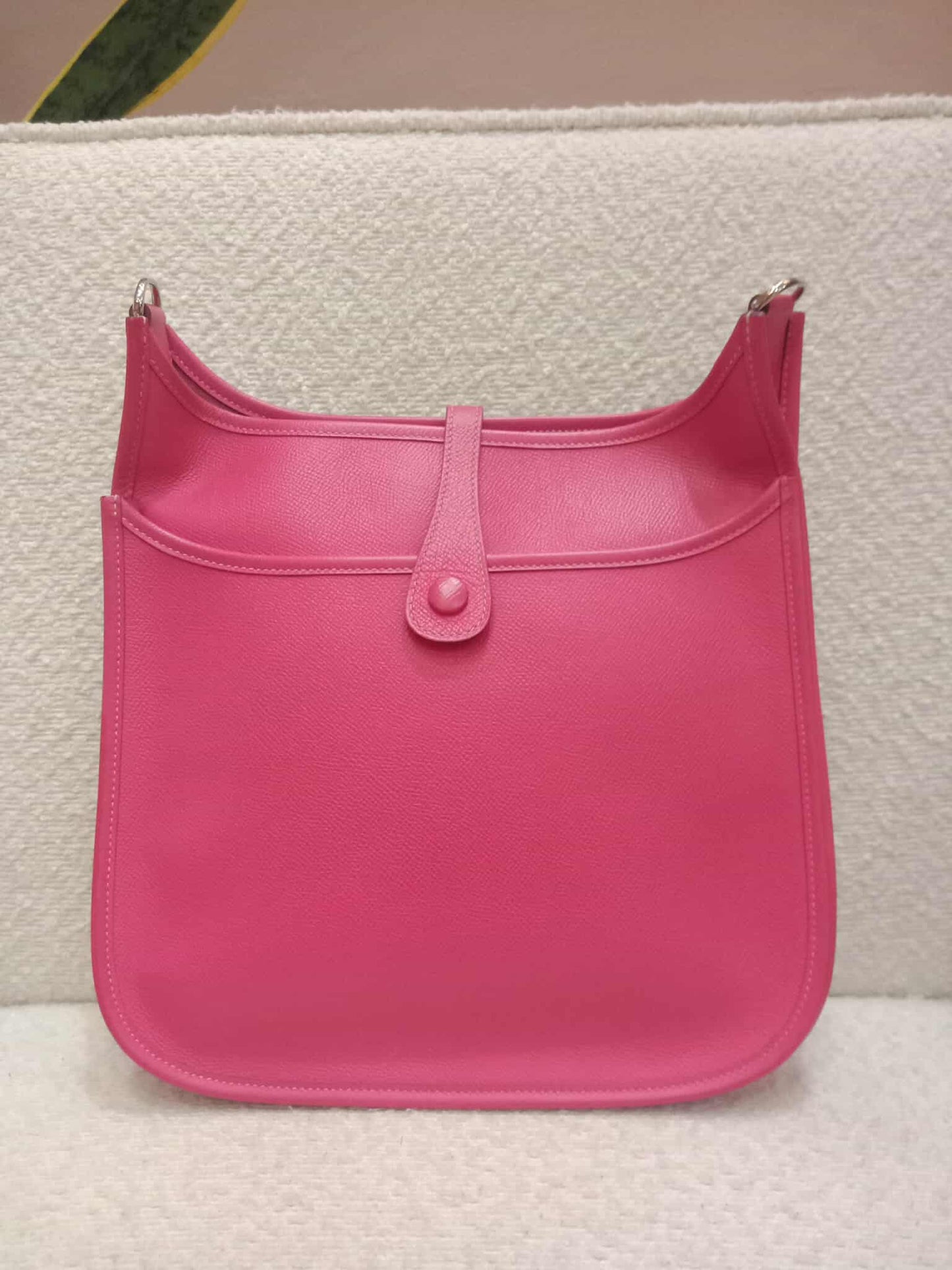 Hermes Evelyne Rose Tyrien Epsom PM Stamp Q Square 2013