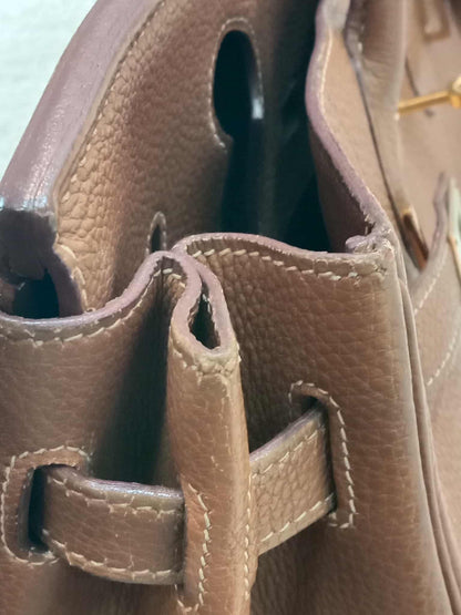 Hermes Birkin 30 Gold on Gold Clemence Stamp E Square 2001