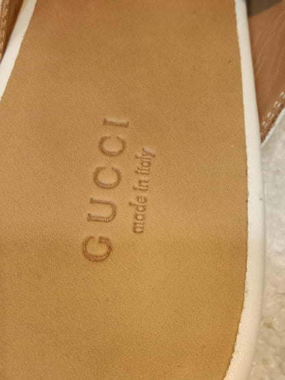 Gucci Princetown Horsebit Mules White Size 38