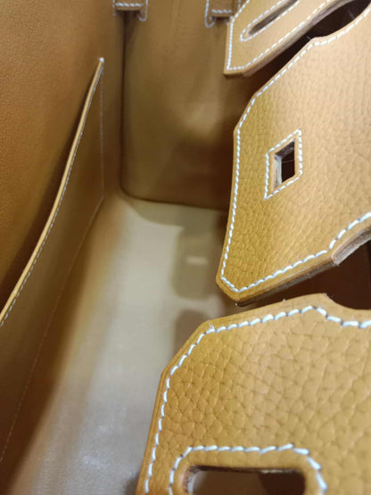 Hermes Birkin 30 Sellier Vache Naturelle Sable Grainee Stamp K 2025
