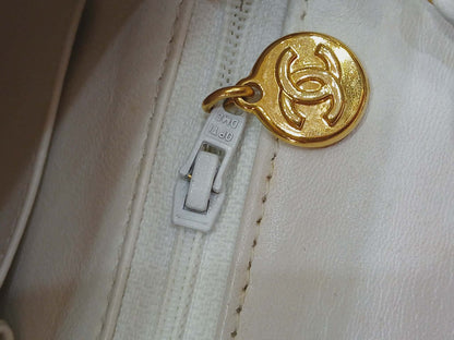 Chanel Matelasse Lambskin Vintage Flap White Series 1