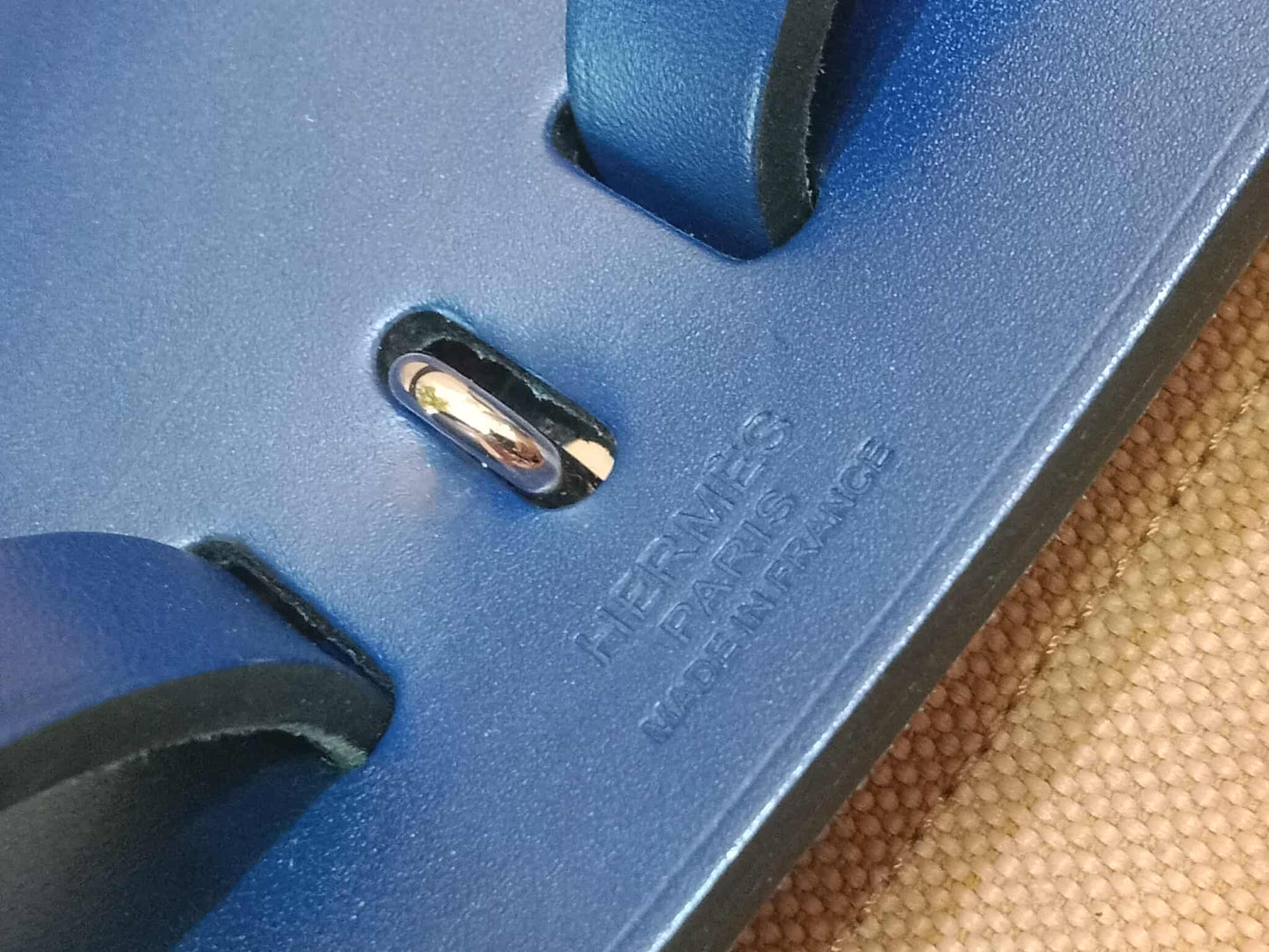 Hermes Herbag Ado Zip Backpack Canvas Bicolor Tan/Blue Stamp U 2022