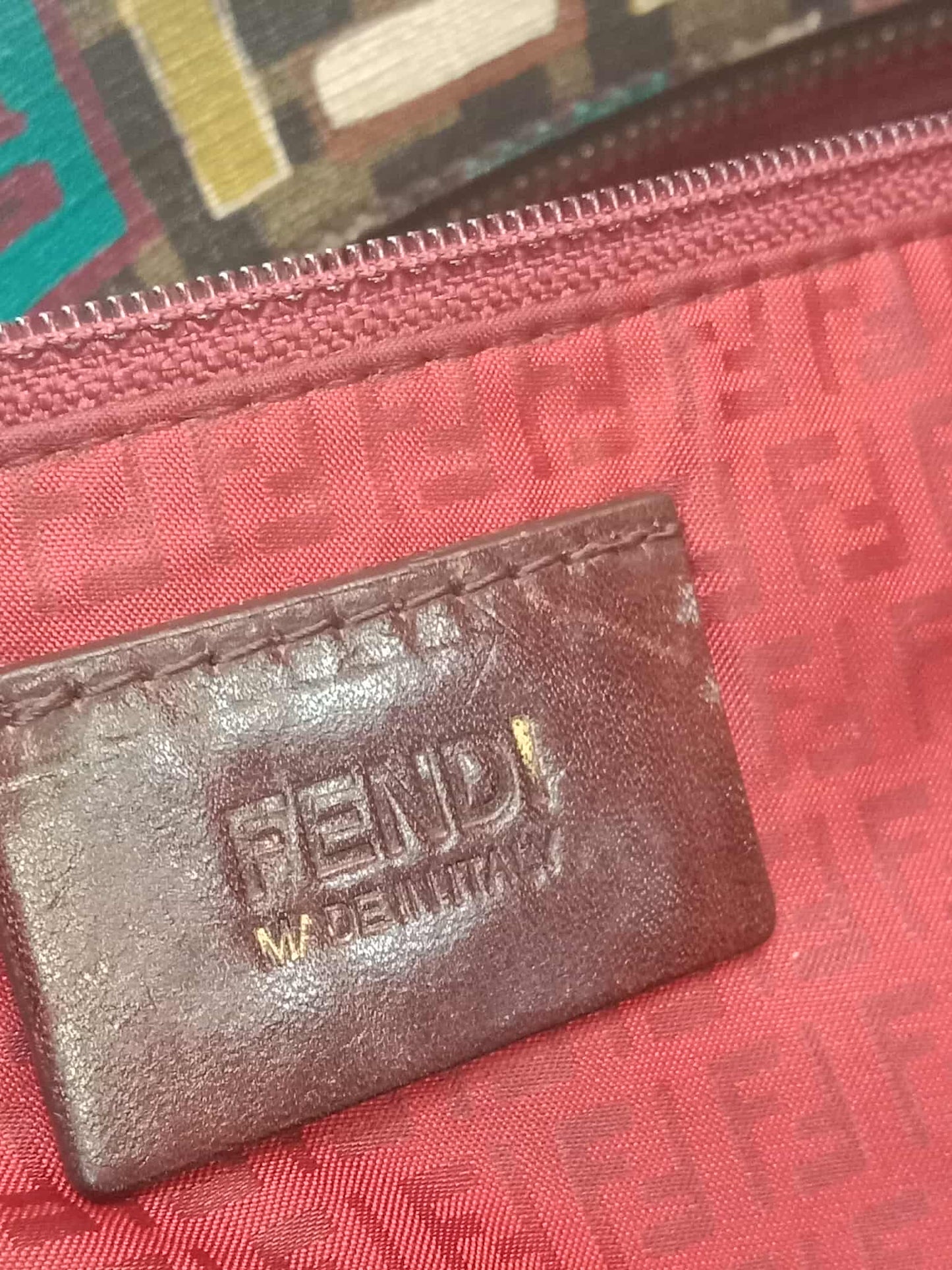 Fendi Multicolor Zucca Spalmati Roll Tote Bag
