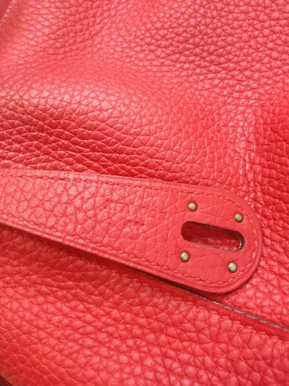 Hermes Lindy 26 Clemence Coral Red Stamp X 2016