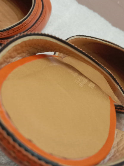 Hermes Slingback Mules Orange size 36