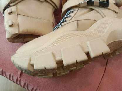 Prada Monolith Boots Beige Size 38